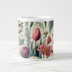 Grande Tasse Découvrez le Motif botanique fleuri de printemps