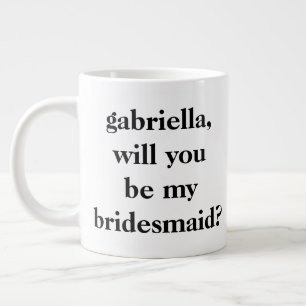 Grande Tasse Demande de demoiselle d'honneur minimaliste person