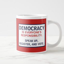 Grande Tasse Démocratie Responsabilité Parler Vers Le Haut S'In