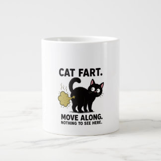 Grande Tasse Déplacement de pet de chat, rien à voir ici, drôle