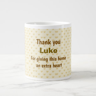 Grande Tasse Design de coeur de Merci personnalisé