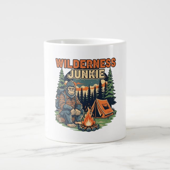 Grande Tasse Design rétro de junkie sauvage de Bigfoot (Devant)