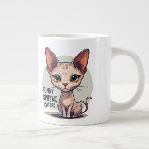 Grande Tasse Dessin animé de papa chat Sphynx drôle