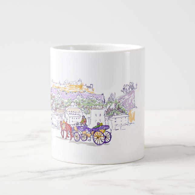 Grande Tasse Dessin captivant de la Mug Jumbo par Dina S. (Devant)