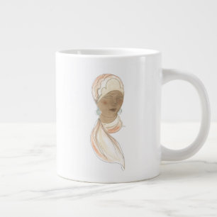 Grande Tasse Dessin de mode Flapper - Femme avec araignée