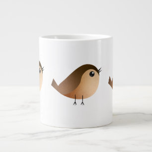 Grande Tasse Dessin d'Oiseau de Bruant
