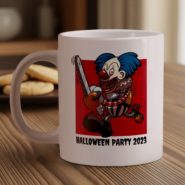 Grande Tasse Dessin du Clown de tronçonneuse de la fête d'Hallo (Créateur téléchargé)