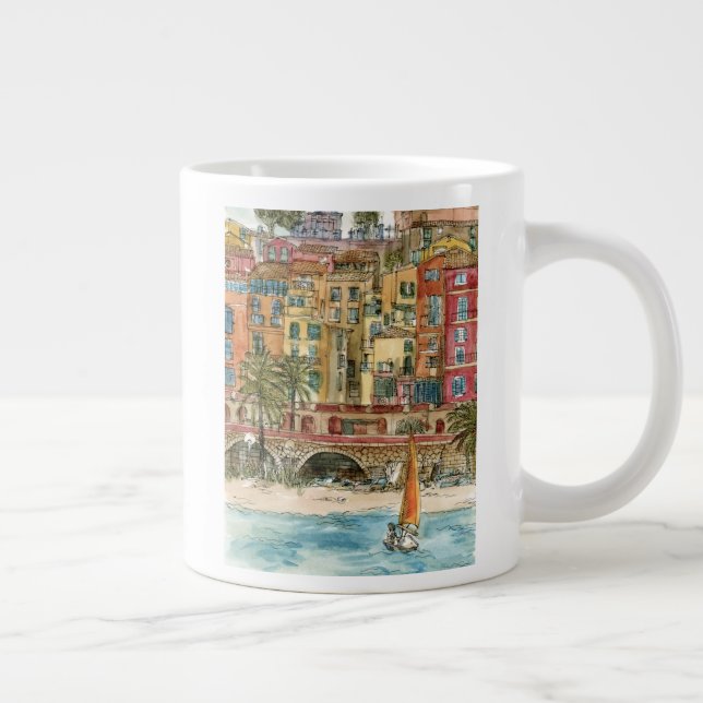 Grande Tasse Destinations | Watercolor Beach & Bâtiments (Droite)