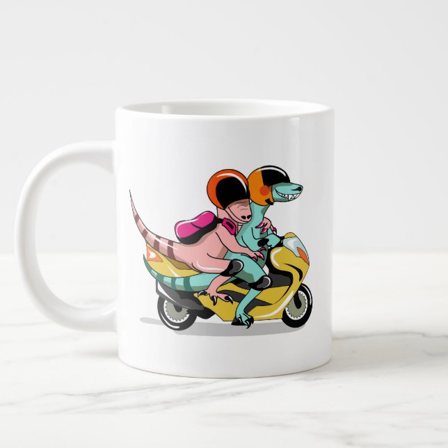 Grande Tasse Deux Rapporteurs De Dessins De Cartoon Montent Sur (Gauche)