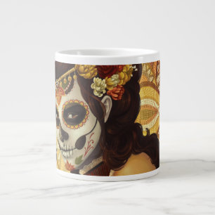 Grande Tasse Dia De Los Muertos Throw Pillow