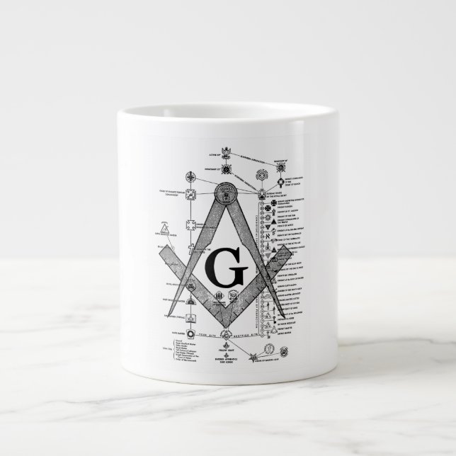 Grande Tasse Diagramme des degrés maçonniques (Devant)
