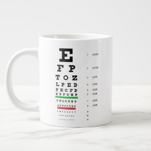 Grande Tasse Diagramme des yeux de Snellen