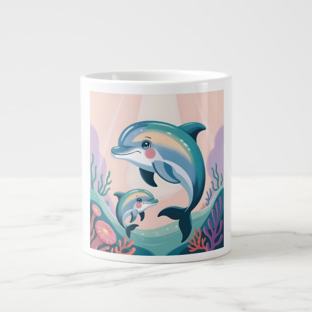Grande Tasse Dolphin Mom and Baby (Devant)