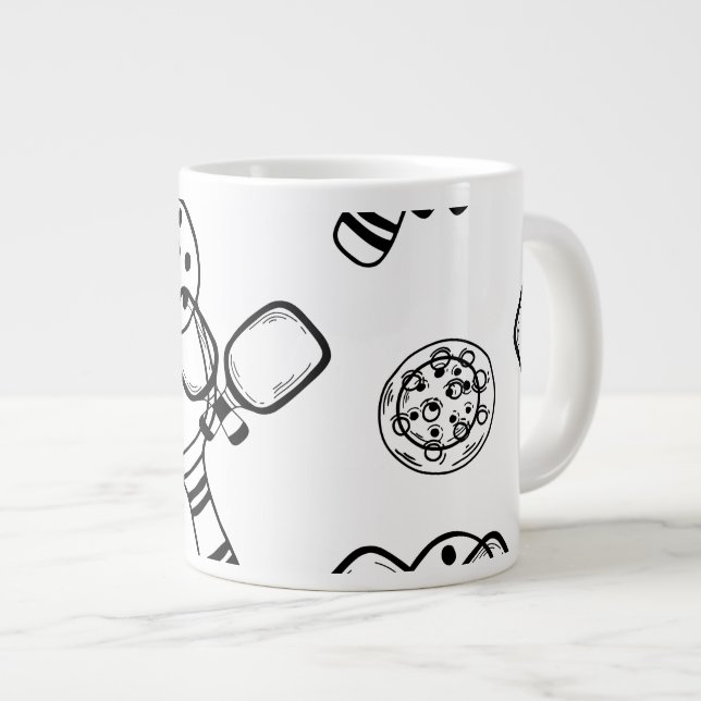 Grande Tasse Don du joueur de basket pour son rose (Devant droit)