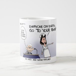 Grande Tasse Dr Fauci Et Infirmière Ratchet Mug