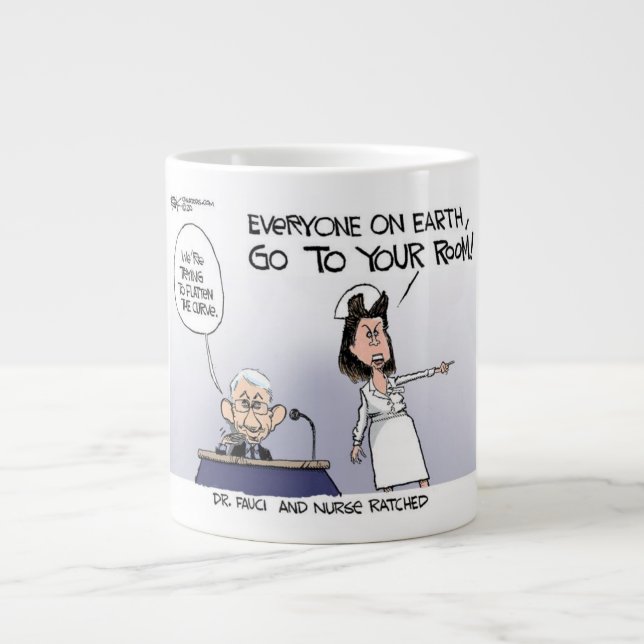 Grande Tasse Dr Fauci Et Infirmière Ratchet Mug (Devant)