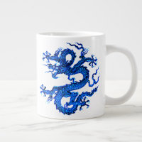 Dragon chinois, bleu d'Indigo
