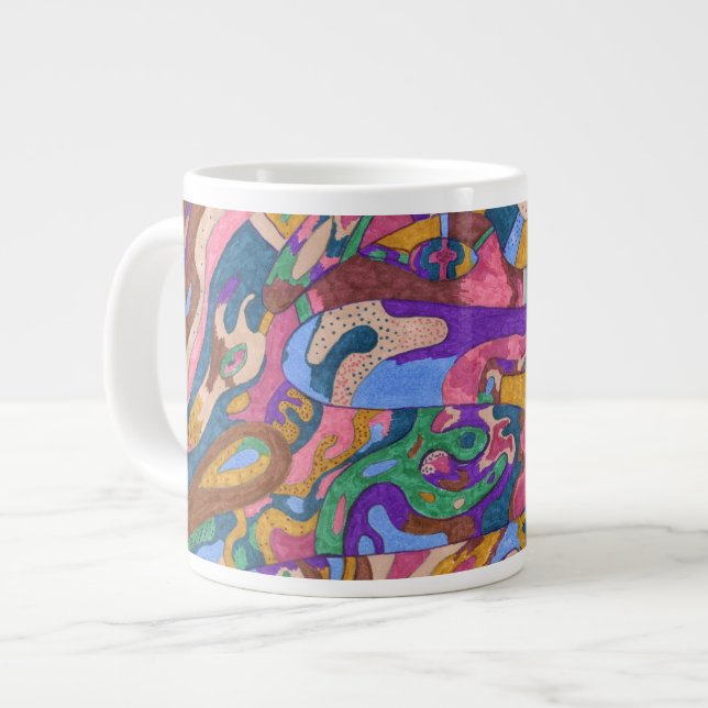 Grande Tasse Dragon Ride, Original Abstrait (Devant gauche)