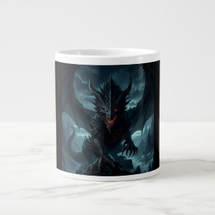 Grande Tasse Dragon sombre et médiéval