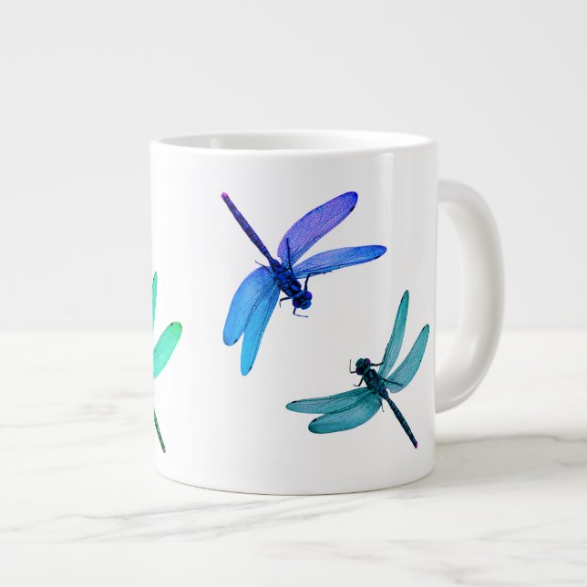 Grande Tasse Dragonflies Mug de café géant 20oz (Devant droit)