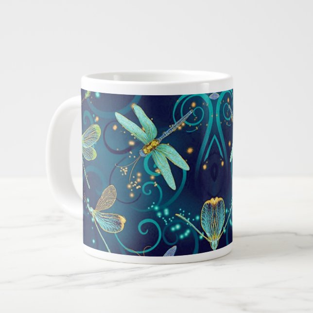 Grande Tasse Dragonflies Turquoise 20 oz (Devant gauche)