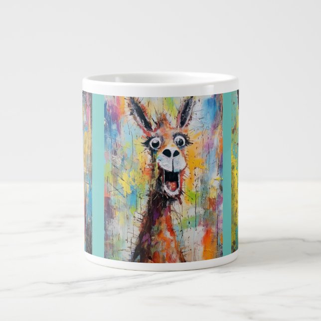 Grande Tasse Drama Lama Personnalisable Funky Hipster Mignon (Devant)