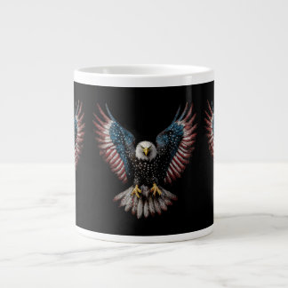 Grande Tasse Drapeau Américain Aigle Chauve 4 Juillet USA Patri