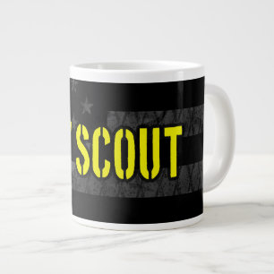 Grande Tasse Drapeau américain tamisé Cav Scout