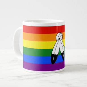 Grande Tasse Drapeau de fierté bispirituel de SlipperyJoe's sym