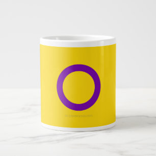 Grande Tasse Drapeau de fierté intersexe de SlipperyJoe's fond