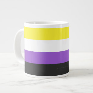 Grande Tasse Drapeau de fierté non binaire de SlipperyJoe's jau