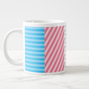 Grande Tasse Drapeau de fierté transgenre abstrait