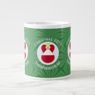 Grande Tasse Drapeau de Noël personnalisé à l'ange autrichien