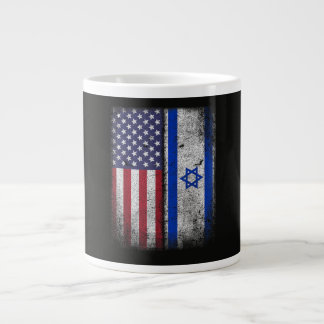 Grande Tasse Drapeau Israélo-Américain Israël Usa Racines Améri