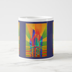 Grande Tasse Dreamboat Un Câble Cubiste Aux Couleurs Primaires
