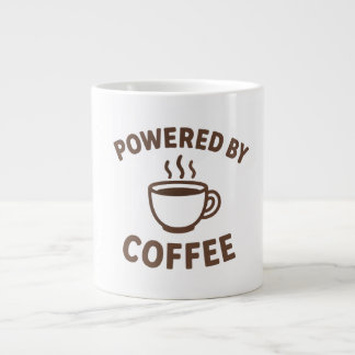 Grande Tasse Drôle café Mug - Conception "Powered by Coffee"