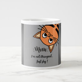 Grande Tasse Drôle Chat, je ne suis pas arrogant, juste timide