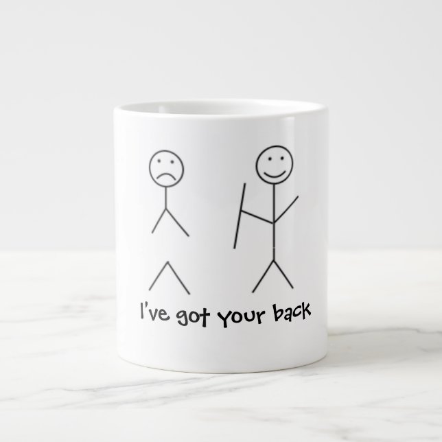 Grande Tasse Drôle Citation Mug "J'ai ton dos" Cadeau Parfait! (Devant)