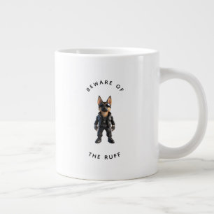 Grande Tasse Drôle de Berger Allemand "Attention au Ruff"