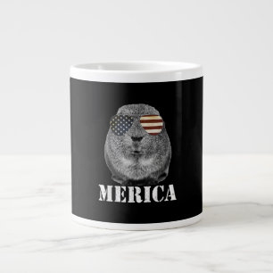 Grande Tasse Drôle Guinée Cochon Merica Patriotique Usa Lunette