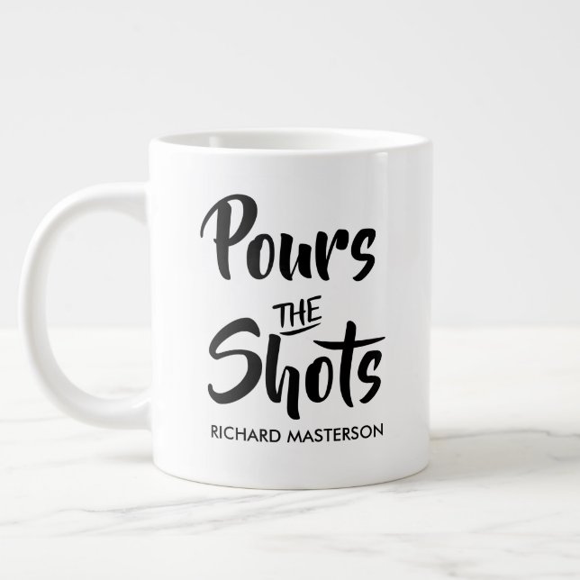 Grande Tasse Drôle Joue Les Tirs Appelle Les Tirs (Gauche)