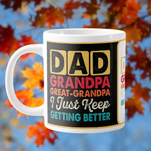 Grande Tasse Drôle "Papa Grand-Père Grand-Papi"