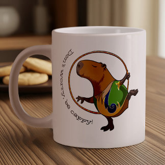 Grande Tasse Drôle Rhythmique Gymnaste Hoop Cartoon Capybara