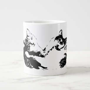 Grande Tasse Duo Cat Compagnons Enk Portrait Mug