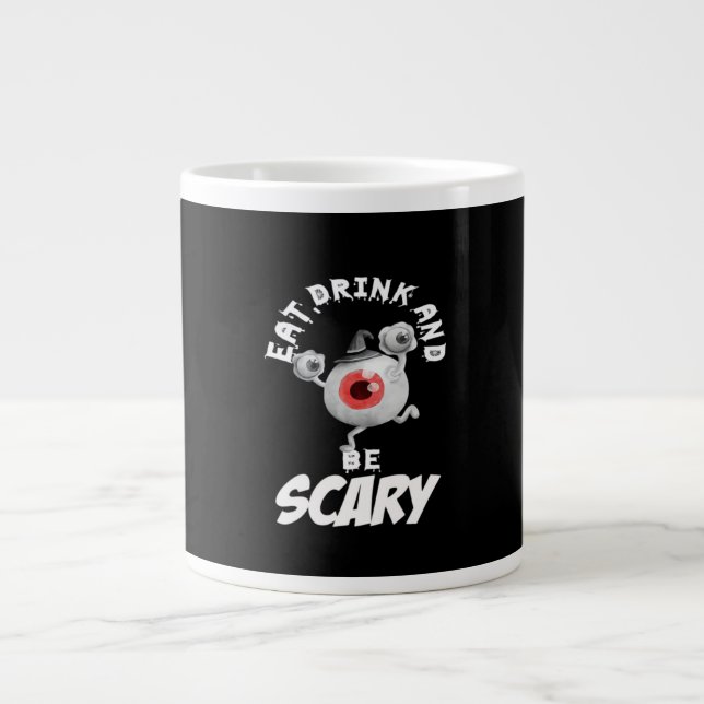 Grande Tasse Eat Drink And Be Scared Retro Classic (Devant)