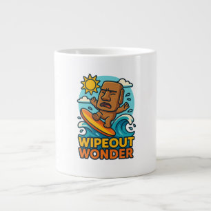 Grande Tasse Échec du Surf Wipeout Moai Chibi