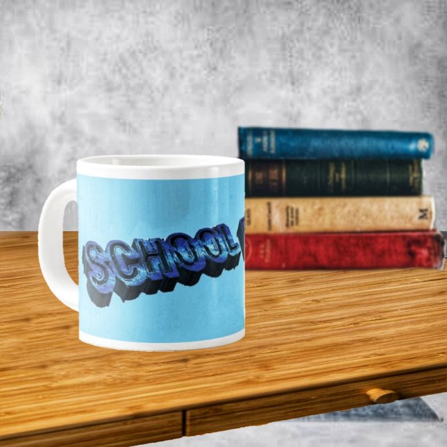 Grande Tasse École Bluz-3DII (This cool mug fits right, into your hectic, school schedule!)