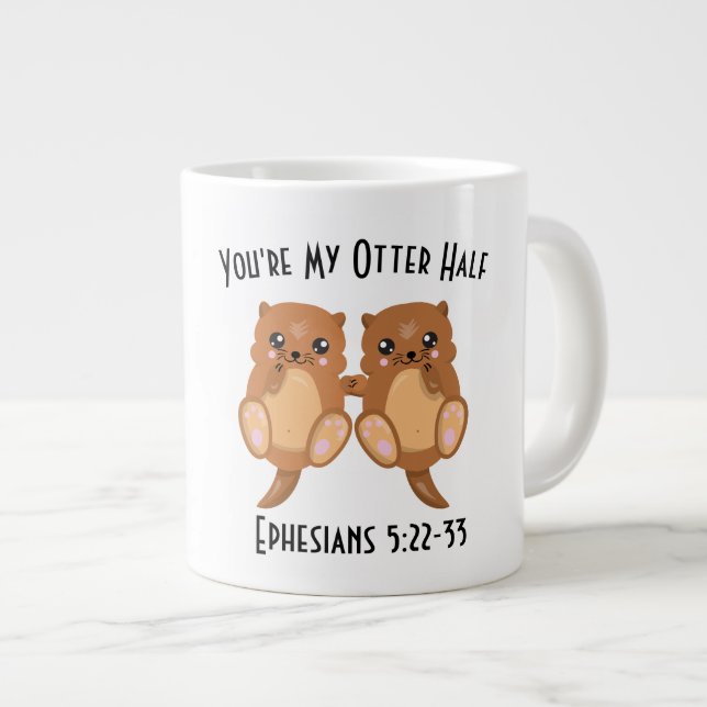Grande Tasse Écriture - Otter - Jumbo Mug (Devant droit)