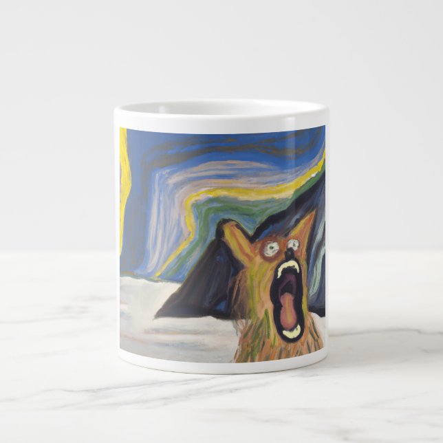 Grande Tasse Edvard Munch hurle de la Mug de Chien (Devant)