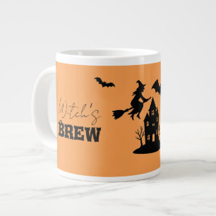 Grande Tasse Éffrayant Hauné Maison & Sorcière Silhouette  